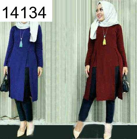 Jual Blouse Mashel Long Top - 14134